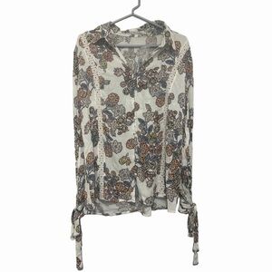 BLU PEPPER Floral Print Women Top-Size M